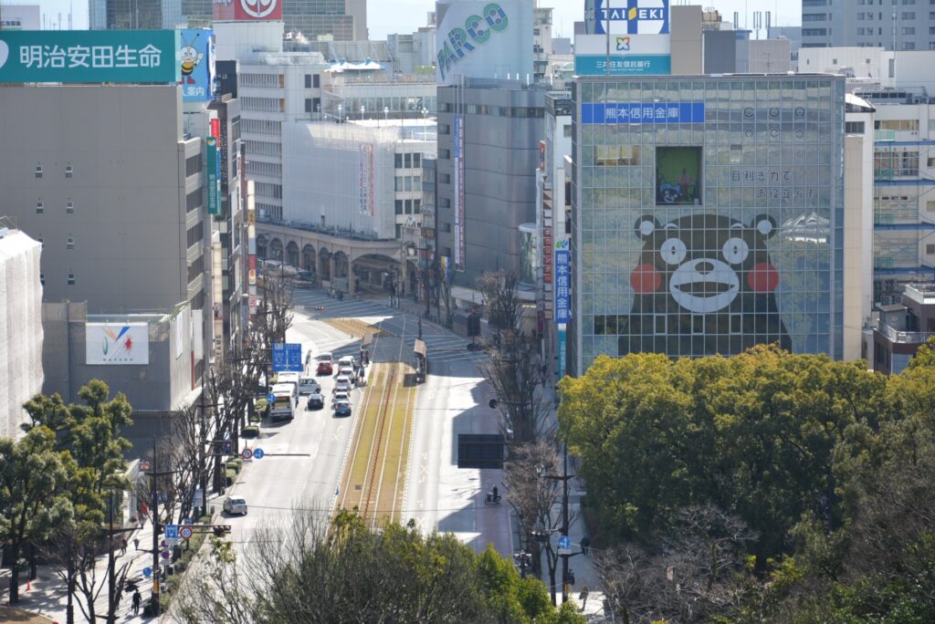 熊本城から眺めた熊本市内