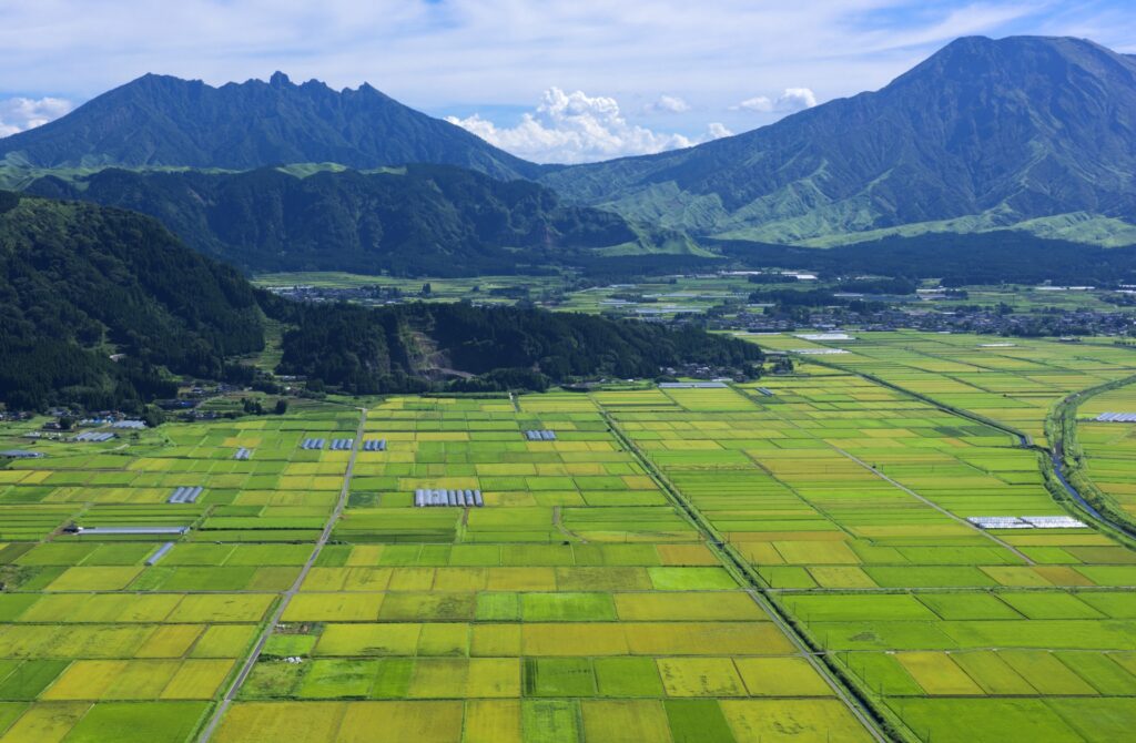 熊本阿蘇の田園風景