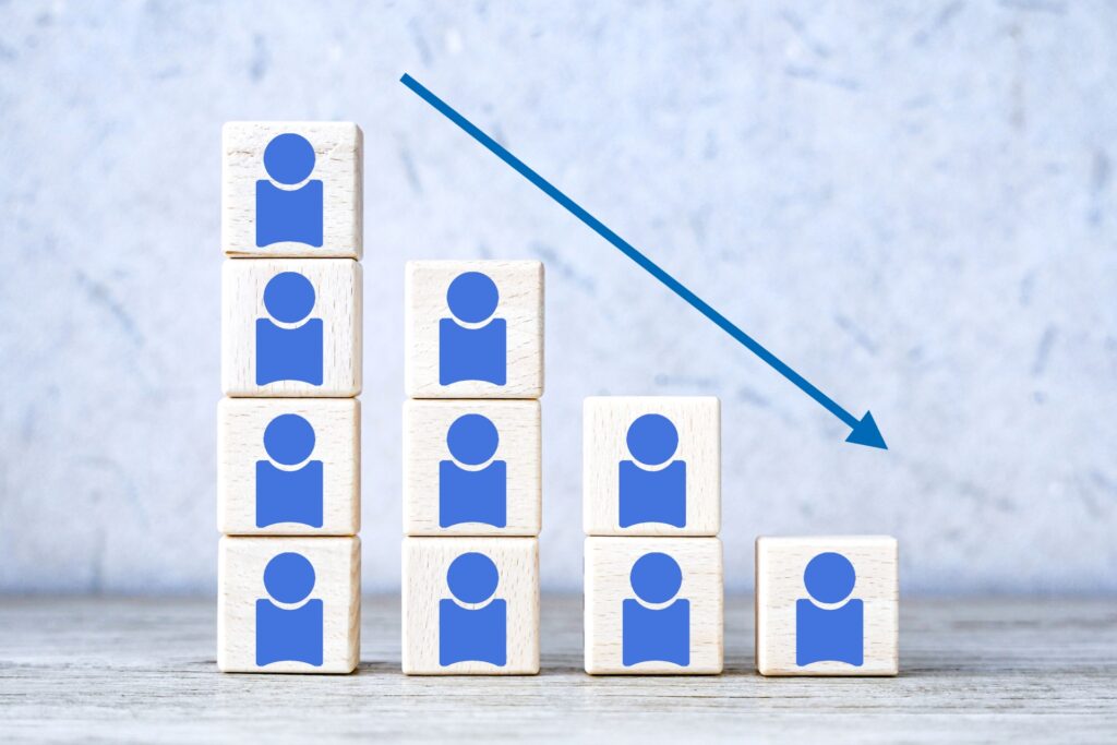 労働人口減少イメージ